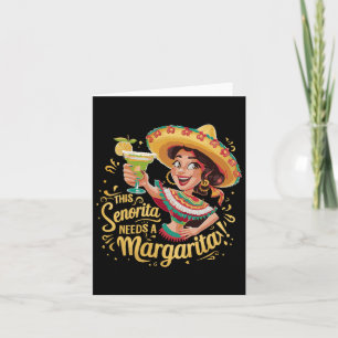 Deze Senorita heeft een Margartita Cinco De Mayo M Kaart