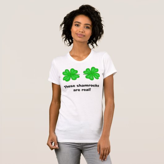 Deze shamrocken zijn echt! t-shirt (Voorkant volledig)