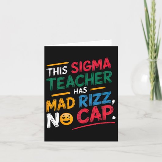 Deze Sigma leraar heeft gekke swag Kaart (Voorkant)