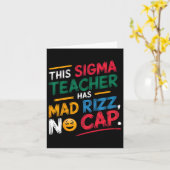 Deze Sigma leraar heeft gekke swag Kaart (Gele Bloem)