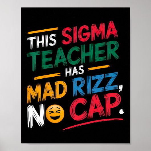 Deze Sigma leraar heeft Rizz gemaakt Poster (Voorkant)