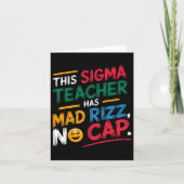 Deze Sigma leraar heeft veel Rizz  Kaart (Voorkant)