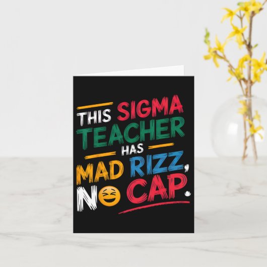 Deze Sigma leraar heeft veel Rizz  Kaart (Gele Bloem)