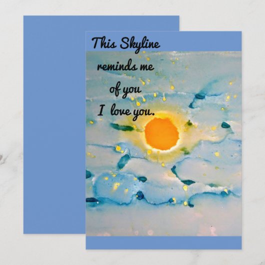 Deze Skyline kaart (Voorkant / Achterkant)
