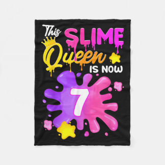 Deze slijmkoningin is 7 jaar oud Verjaardagsslijm Fleece Deken