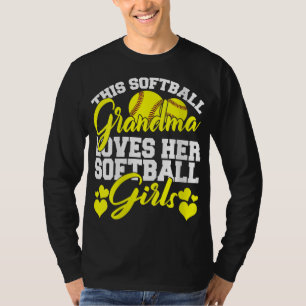 Deze Softball Grandma houdt van haar Softball Girl T-shirt