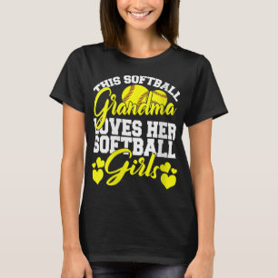 Deze Softball Grandma houdt van haar Softball Girl T-shirt