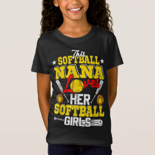 Deze Softball Nana houdt van haar Softball Girls M T-shirt