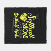 Deze softbalmoeder houdt van haar Softball Girls Fleece Deken (Voorkant (Horizontaal))