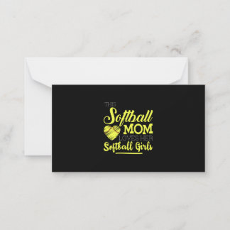 Deze softbalmoeder houdt van haar Softball Girls Notitiekaartje