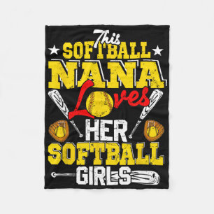 Deze Softll Nana Loves Haar Softll Girls Matching Fleece Deken
