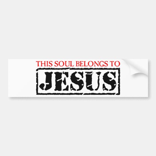 Deze sol behoort tot Jezus Bumpersticker (Voorkant)