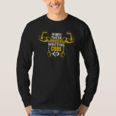 Deze spieren schrijven code programmeur code t-shirt (Voorkant)