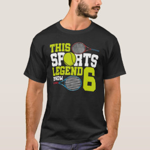Deze sportlegende is nu 6 Tennis 6de verjaardag T-shirt