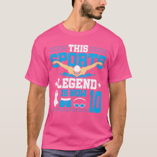 Deze sportlegende zwemt nu 10 10e grappig cadeau t-shirt
