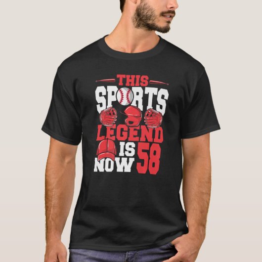 Deze sportlegger is nu 58 honkbalspel 58e bi t-shirt (Voorkant)