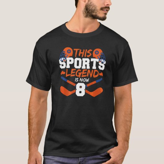 Deze sportlegger is nu 8-Hockey Game 8th Birthth T-shirt (Voorkant)