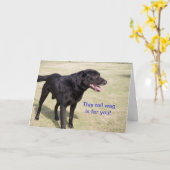 Deze staartwaag is voor jou. Black Lab-Kaart Kaart (Gele Bloem)
