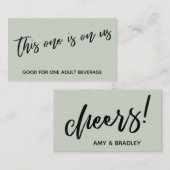 Deze staat op het US Handwriting Sage Drink Ticket Informatiekaartje (Voorkant / Achterkant)