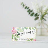 Deze staat op US Script & Flowers Drink Ticket Informatiekaartje (Staand voorkant)