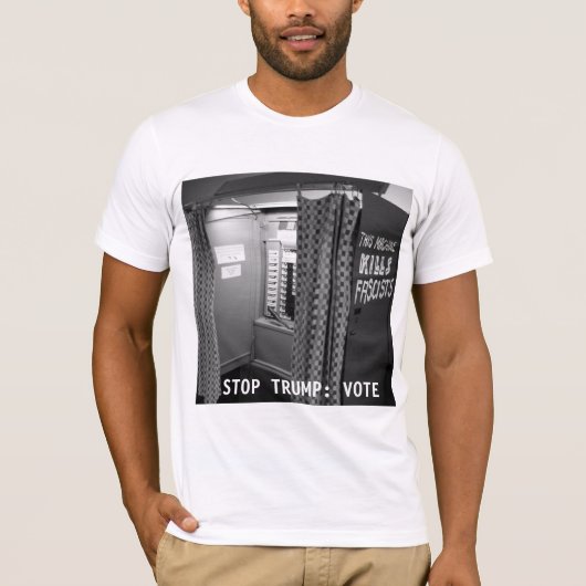Deze [stemapparaat] doodt fascisten T-shirt Design (Voorkant)