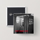 Deze [stemapparaat] doodt fascisten. vierkante button 5,1 cm (Voorkant /achterkant)