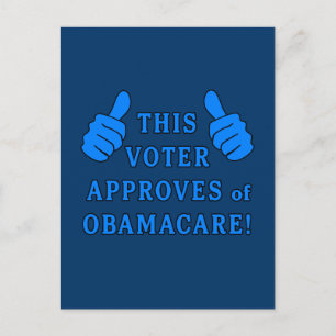 DEZE STEMMING keurt Obamacare goed Briefkaart