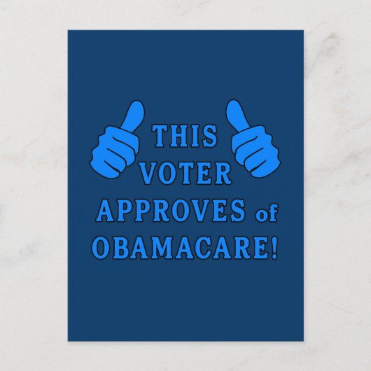 DEZE STEMMING keurt Obamacare goed Briefkaart (Voorkant)