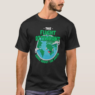 Deze stewardess geeft om de Earth Natuur T-shirt