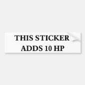 Deze Sticker voegt 10 pk bumper toe (Voorkant)