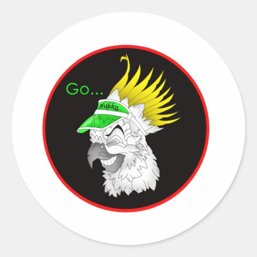 Deze sticker zegt: vergeet nooit anderen! Rond (Voorkant)