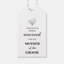 Deze stoel is vriendelijk gereserveerd voor de moe cadeaulabel