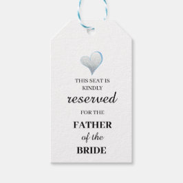 Deze stoel is vriendelijk gereserveerd voor de vad cadeaulabel