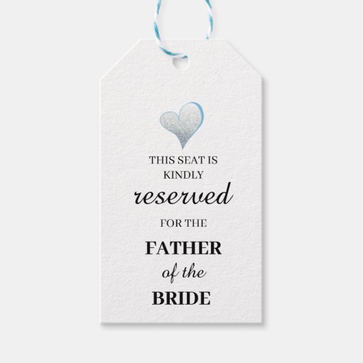 Deze stoel is vriendelijk gereserveerd voor de vad cadeaulabel (Voorkant)