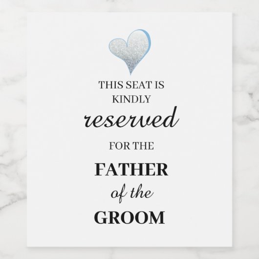 Deze stoel is vriendelijk gereserveerd voor de vad wijn etiket (Enkel label)