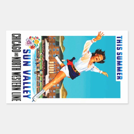 Deze Summer ~ Sun Valley Rechthoekige Sticker (Voorkant)