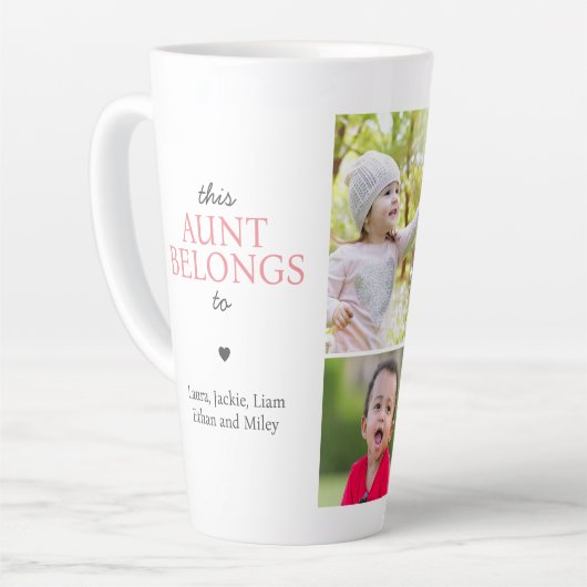 Deze tante behoort tot de aangepaste fotocollage latte mok (Linkerhoek)