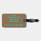 Deze tas behoort tot bagagelabel (Achterkant horizontaal)