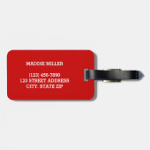 Deze tas behoort tot de naam gepersonaliseerd Baga Bagagelabel (Achterkant horizontaal)