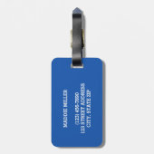 Deze tas behoort tot de naam gepersonaliseerd Baga Bagagelabel (Achterkant verticaal)