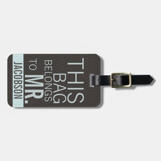 Deze tas behoort tot MR. Bagagelabel (Voorkant horizontaal)