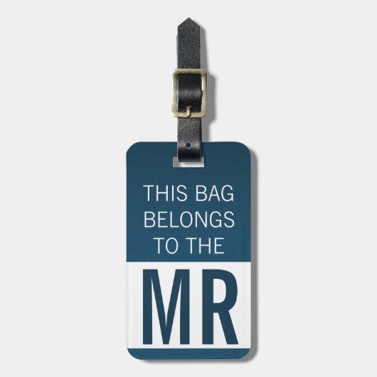 Deze tas behoort tot MR in Blue Bagagelabel (Voorkant verticaal)