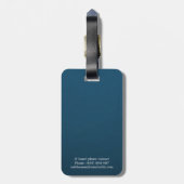 Deze tas behoort tot MR in Blue Bagagelabel (Achterkant verticaal)