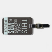 Deze tas behoort tot MRS. Bagagelabel (Voorkant horizontaal)