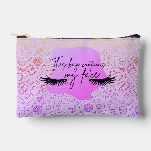 Deze tas bevat mijn gezicht kleine make-up tas (Voorkant)