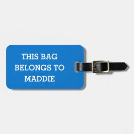 Deze tas is eigendom van Naam Gepersonaliseerde Ba Bagagelabel