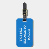 Deze tas is eigendom van Naam Gepersonaliseerde Ba Bagagelabel (Voorkant verticaal)