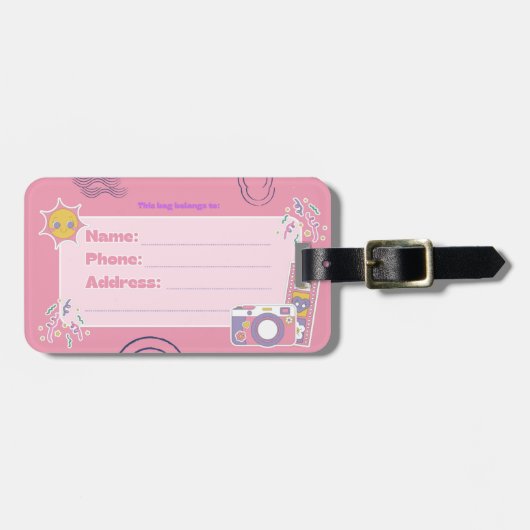 "Deze tas is van" label Bagagelabel (Voorkant horizontaal)