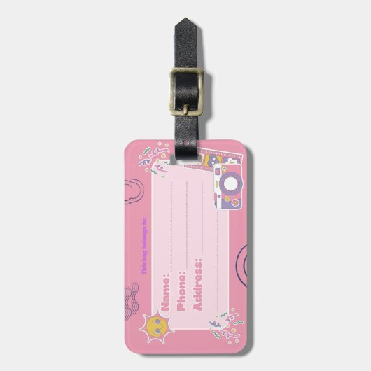 "Deze tas is van" label Bagagelabel (Voorkant verticaal)