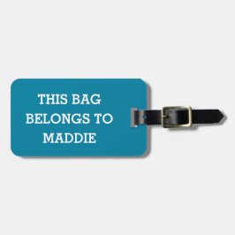 Deze tas is van Naam Gepersonaliseerde Bagage Tag Bagagelabel